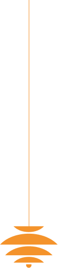 Geometric illustration of a hanging lamp